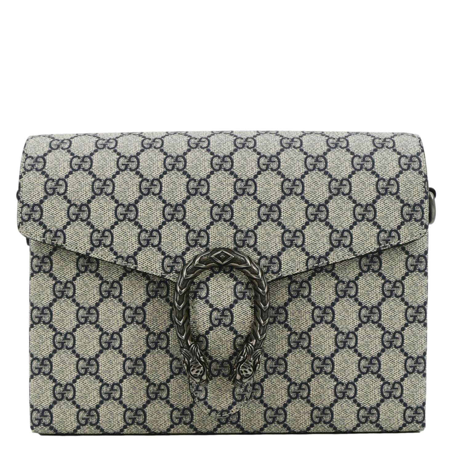 Gucci Dionysus Supreme Crossbody Bag Navy Canvas Blue
