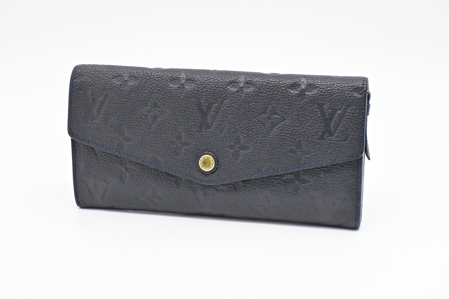 Louis Vuitton Curie Bleu Infini Empreinte Leather Wallet Case