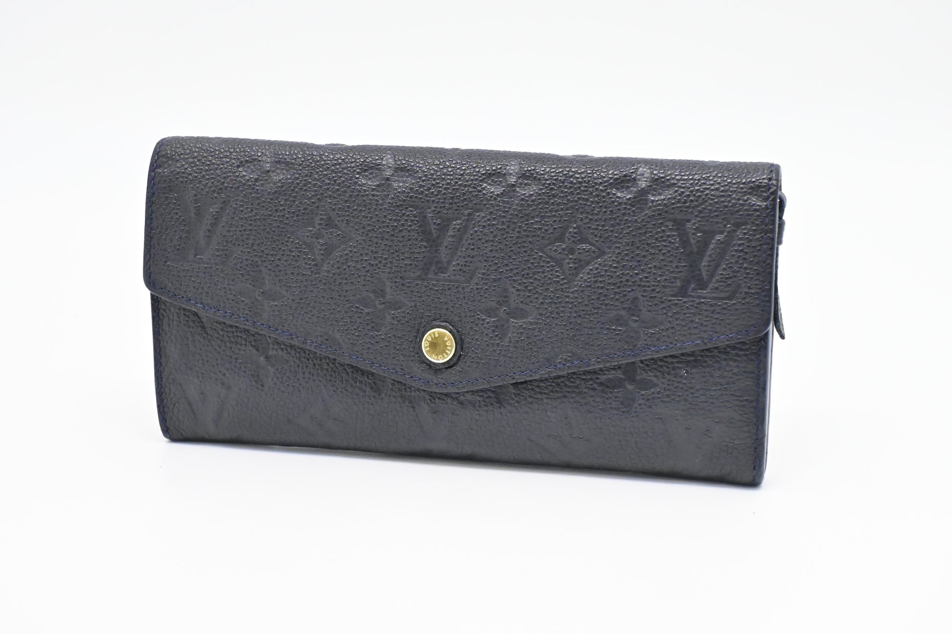Louis Vuitton Curie Bleu Infini Empreinte Leather Wallet Case