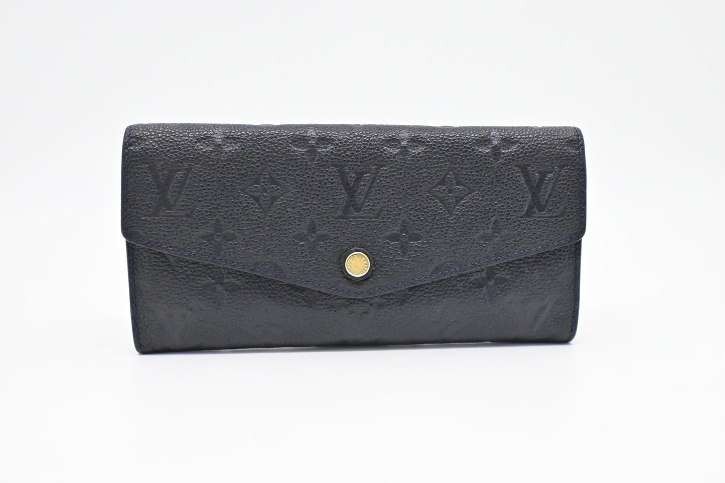 Louis Vuitton Curie Bleu Infini Empreinte Leather Wallet Case