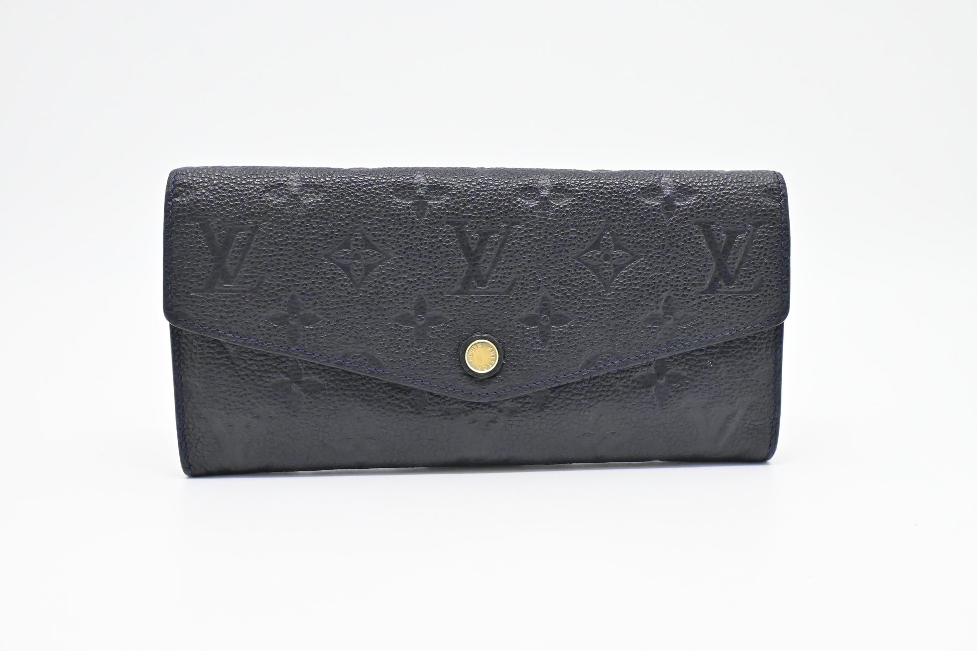 Louis Vuitton Curie Bleu Infini Empreinte Leather Wallet Case