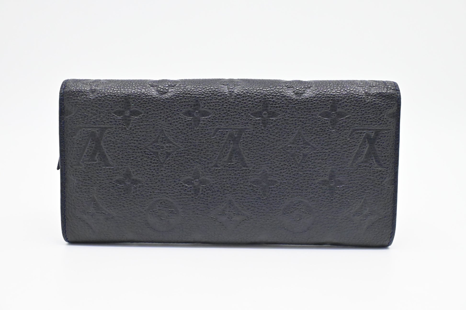 Louis Vuitton Curie Bleu Infini Empreinte Leather Wallet Case