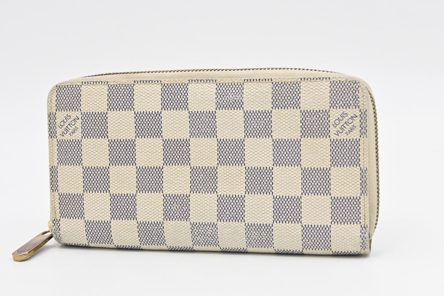 Louis Vuitton Long Zippy Damier Azur Canvas Wallet Case Canvas 3