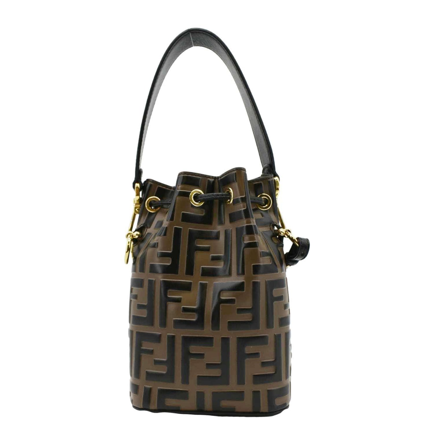 Fendi Mon Tresor Crossbody Bag Leather Brown Mini