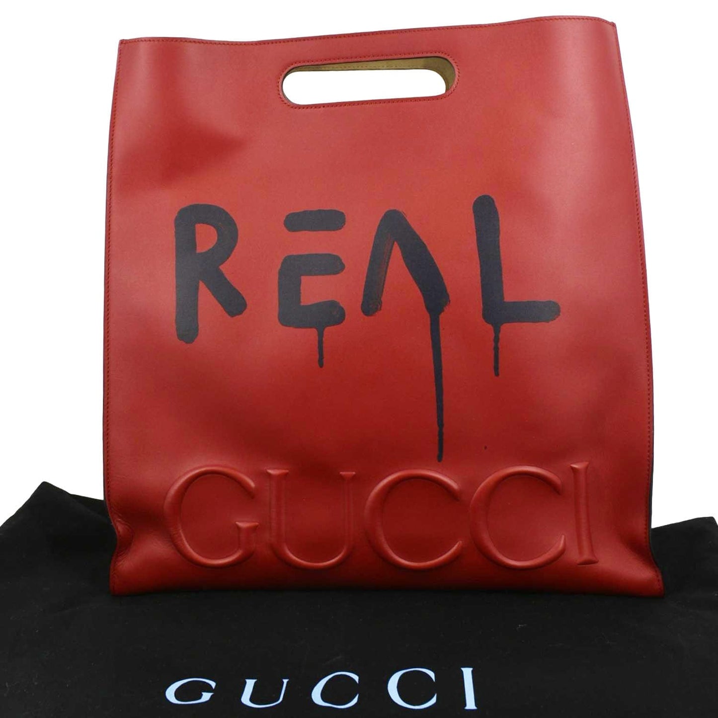 Gucci Ghost Real Xl Tote Bag Leather Red