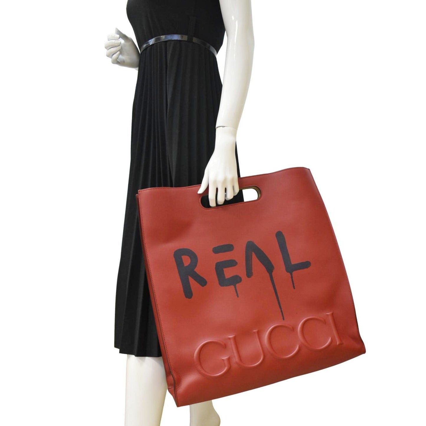 Gucci Ghost Real Xl Tote Bag Leather Red