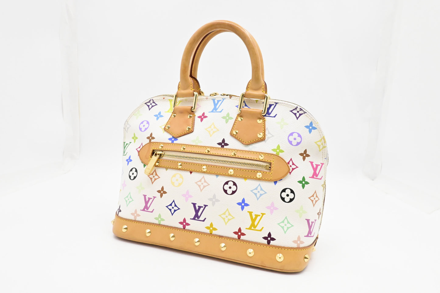 Louis Vuitton Alma PM Monogram Canvas White Multicolor Handbag