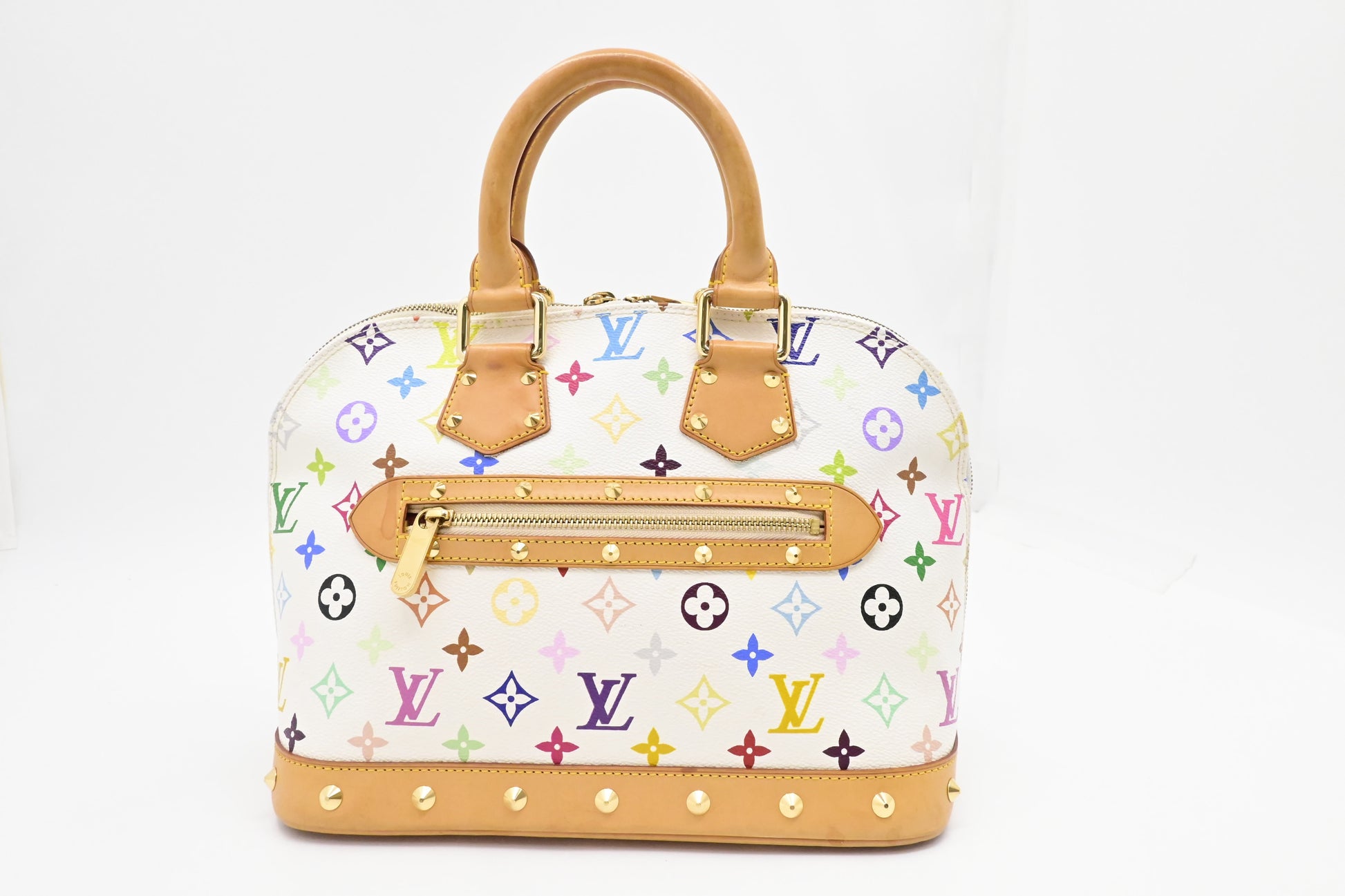 Louis Vuitton Alma PM Monogram Canvas White Multicolor Handbag