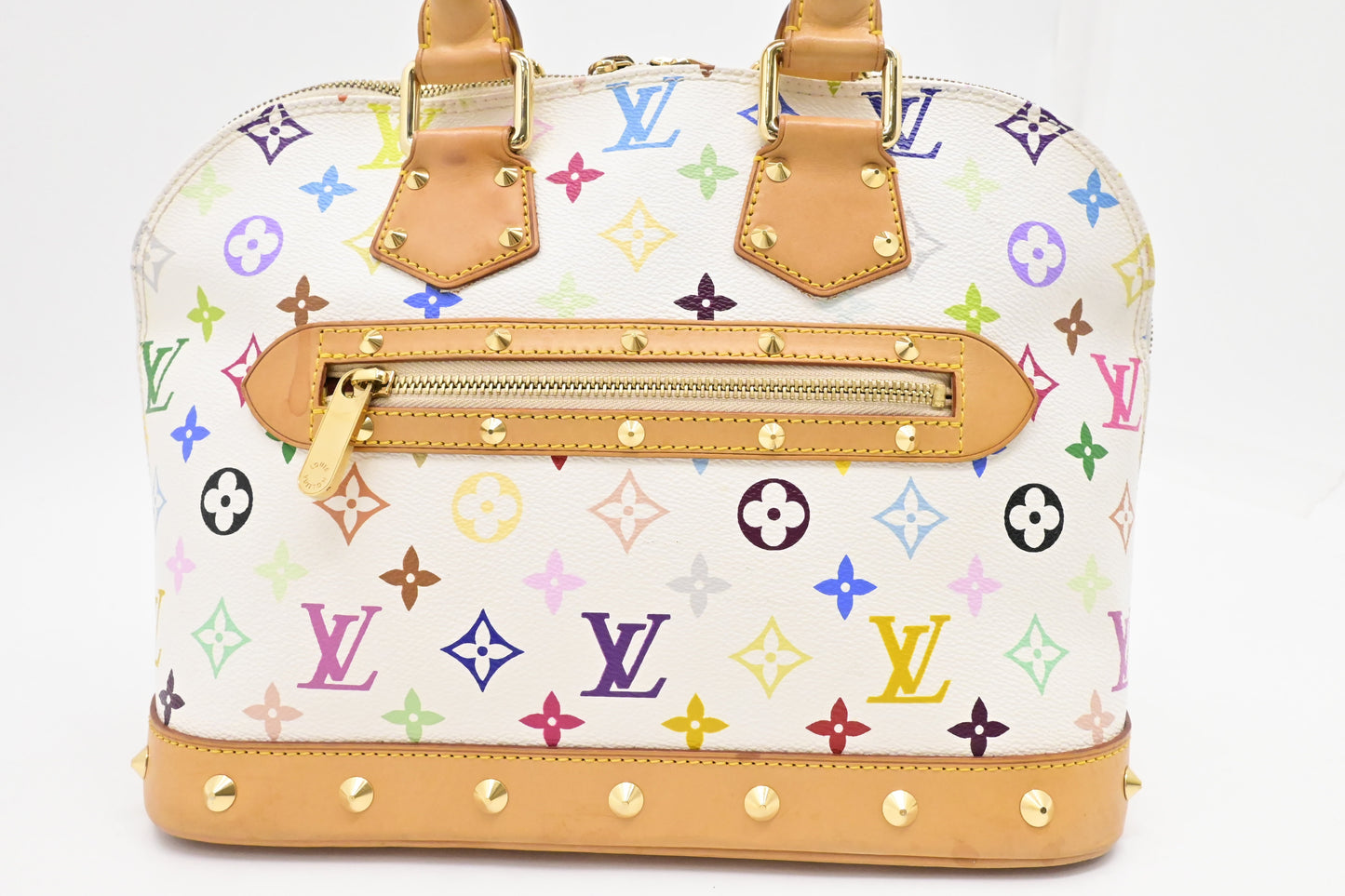 Louis Vuitton Alma PM Monogram Canvas White Multicolor Handbag