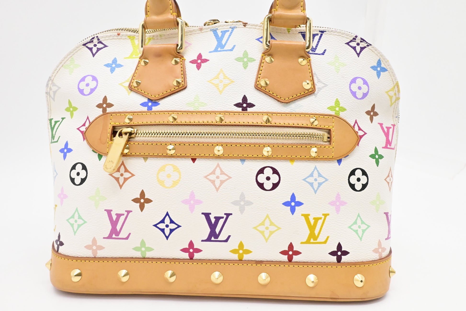 Louis Vuitton Alma PM Monogram Canvas White Multicolor Handbag