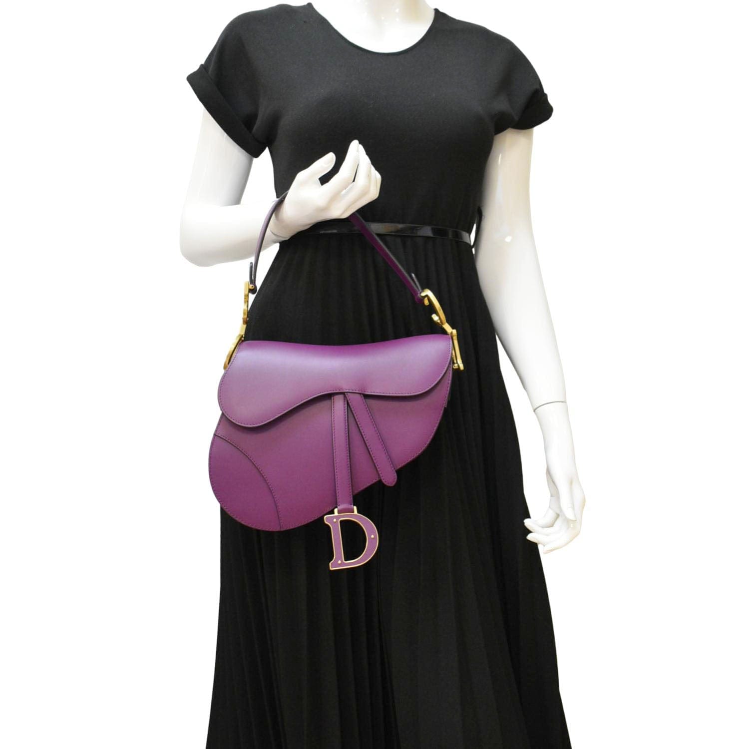 Dior Saddle Satchel Bag Mulberry Leather