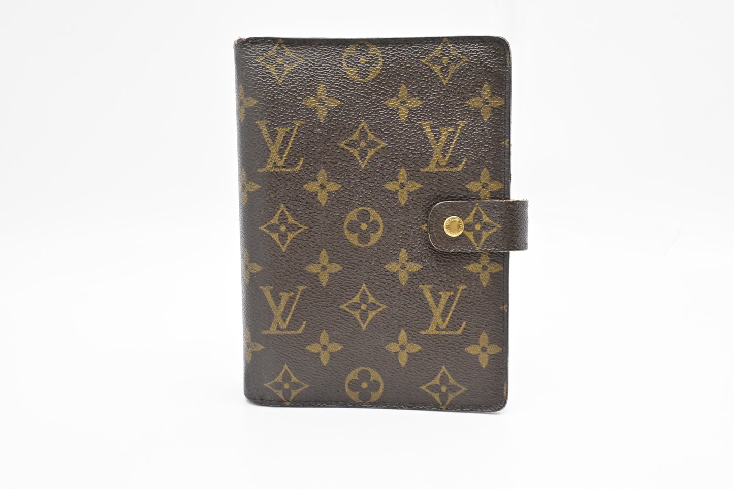 Louis Vuitton Agenda MM Monogram Canvas Handbag Canvas 3