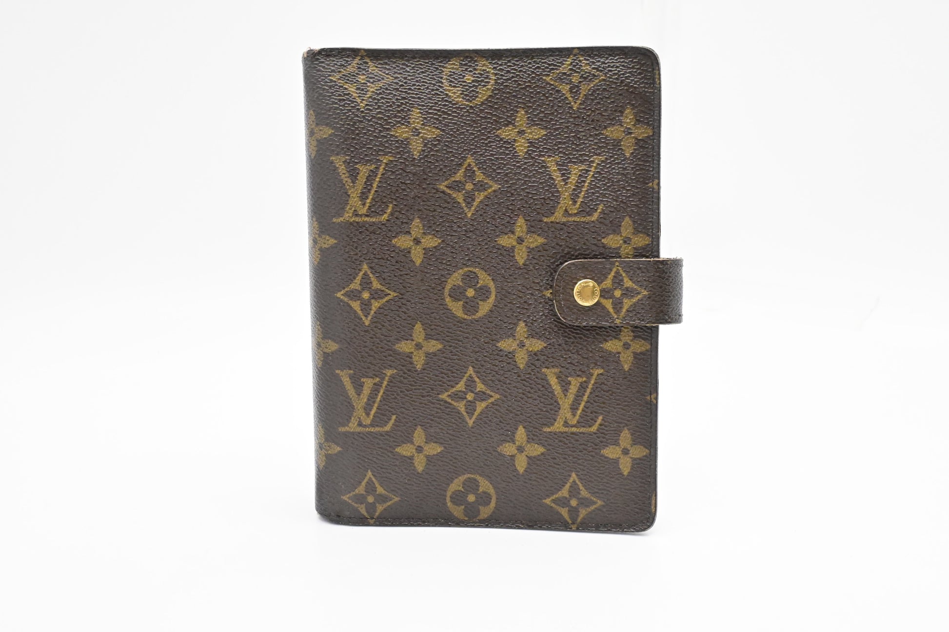 Louis Vuitton Agenda MM Monogram Canvas Handbag Canvas 3