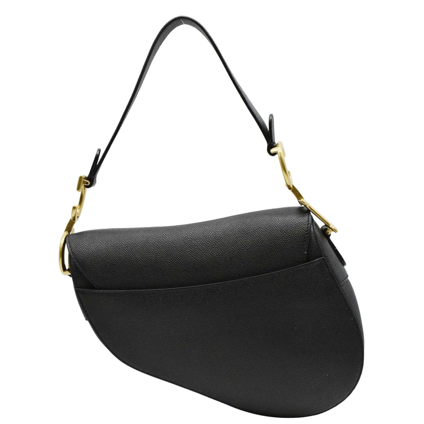 Dior Saddle Grained Satchel Shoulder Bag Leather Black Satchel Bag