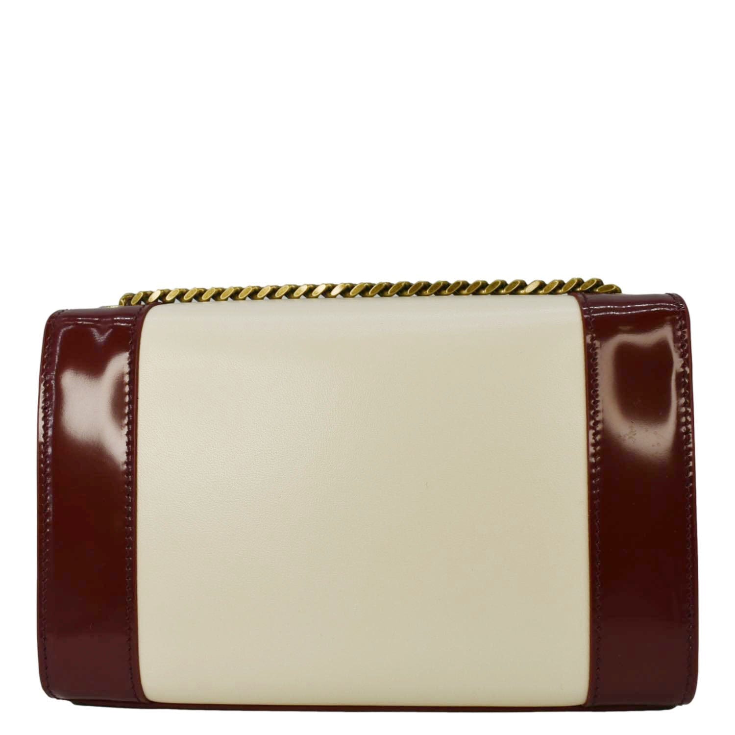 YSL Saint Laurent Yves Kate Shoulder Bag Burgundy Leather Small Chain