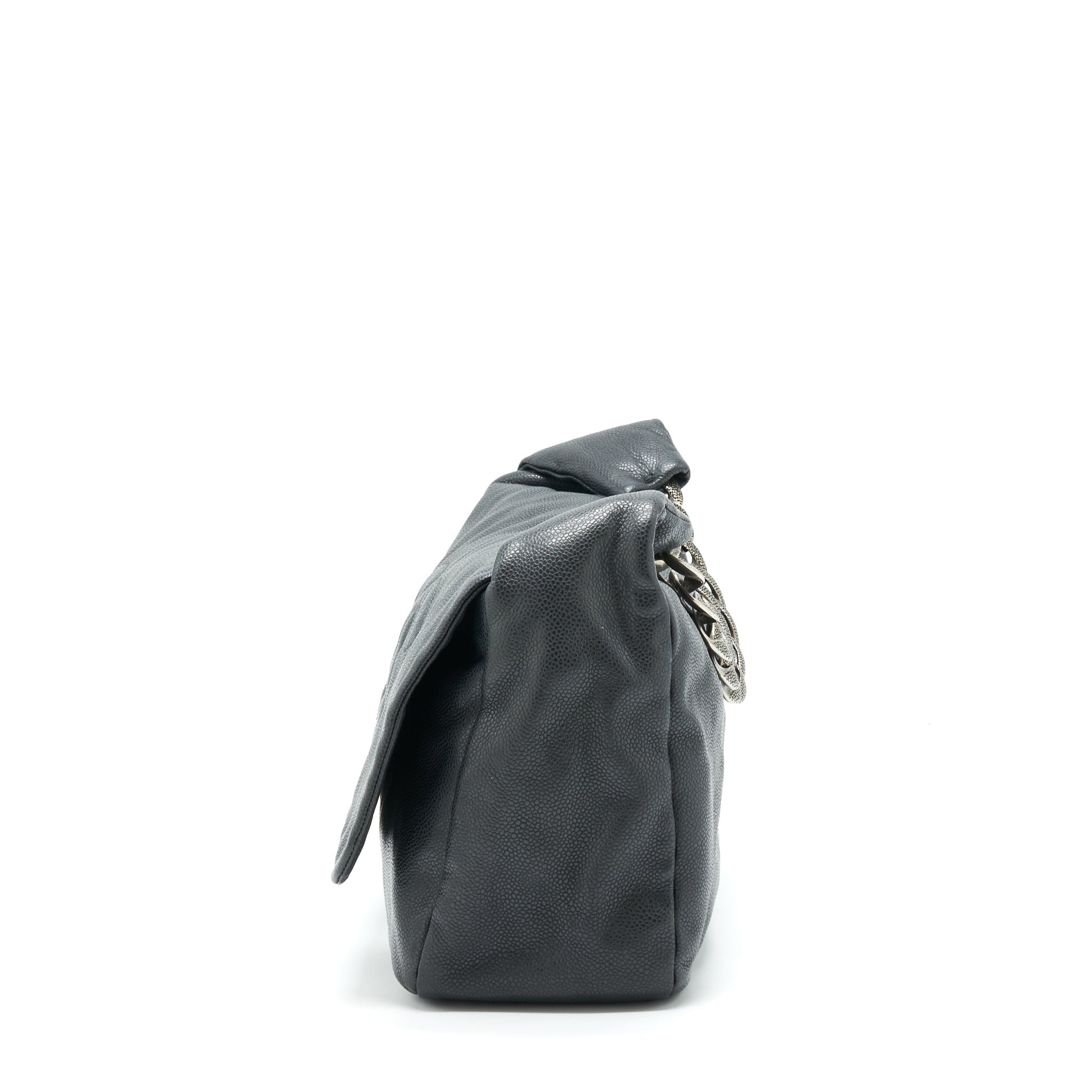 Chanel Caviar Ruthenium Hardware Black Shoulder Bag