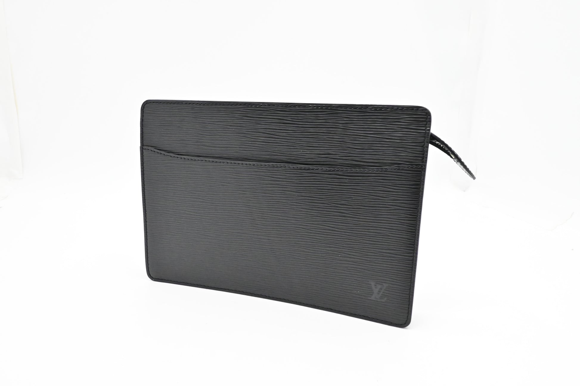 Louis Vuitton Pochette Homme Epi Leather Black Clutch Bag