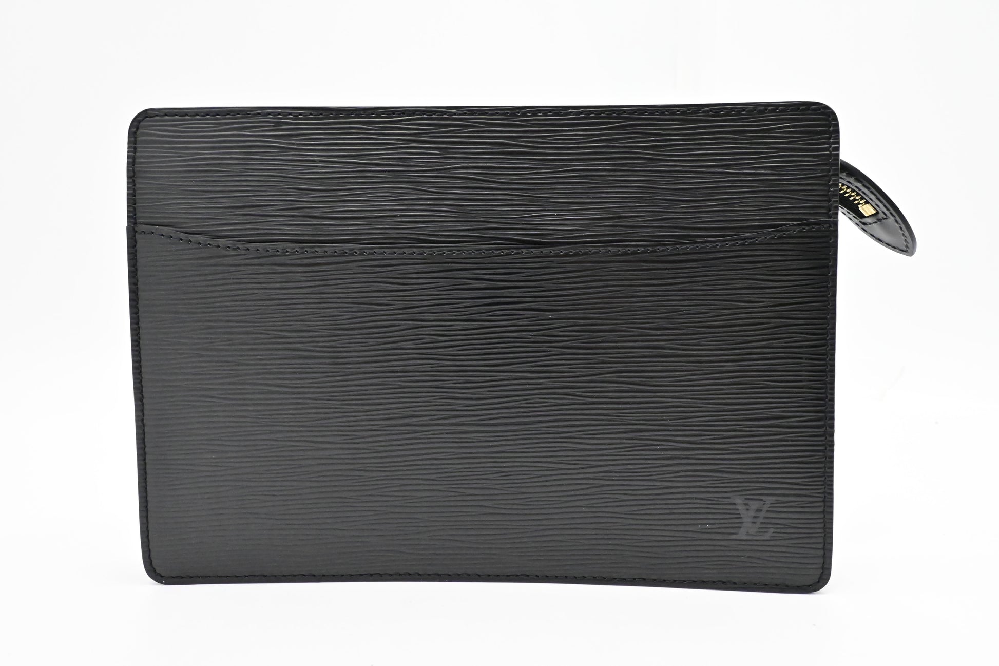 Louis Vuitton Pochette Homme Epi Leather Black Clutch Bag