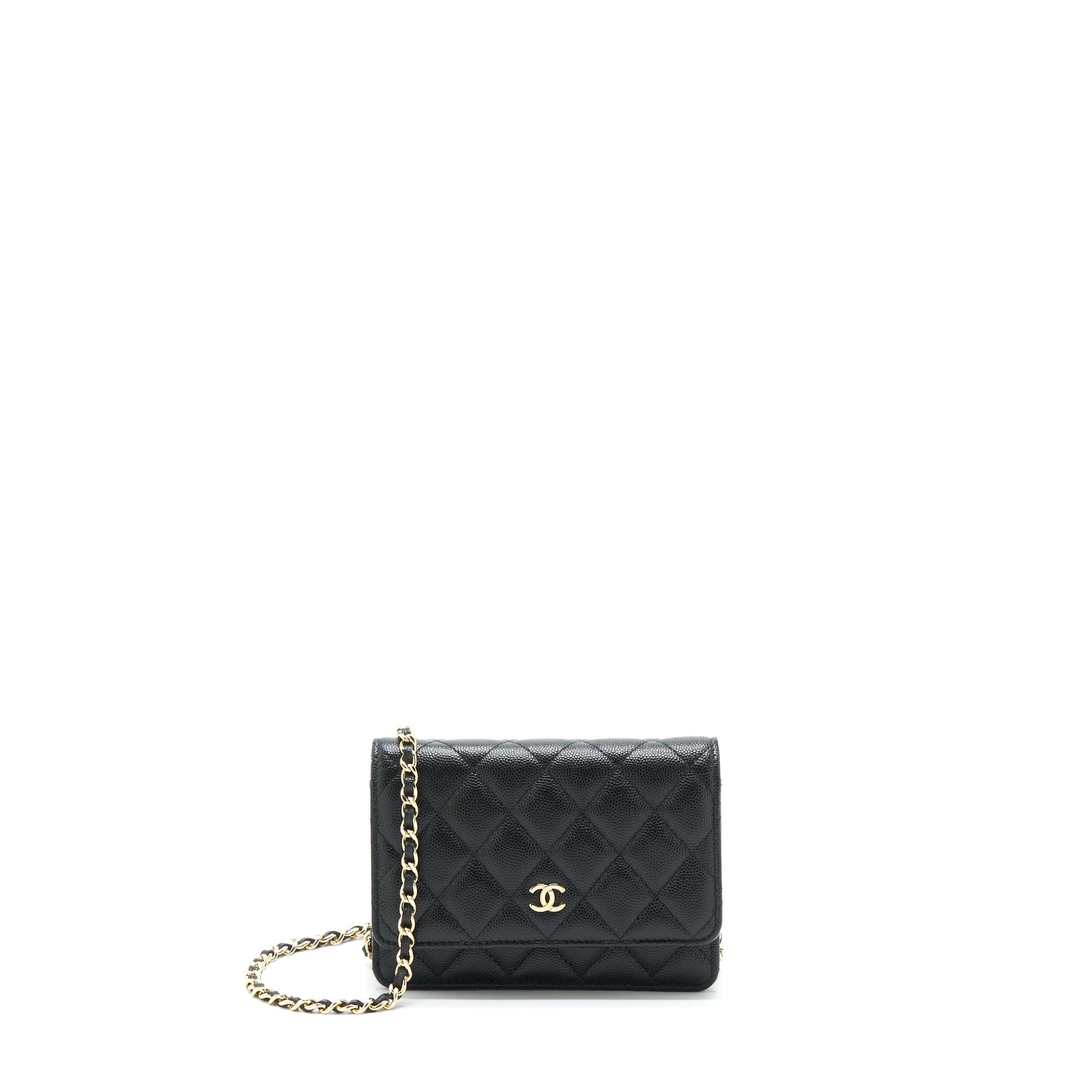 Chanel On Caviar LGHW Black Wallet Case