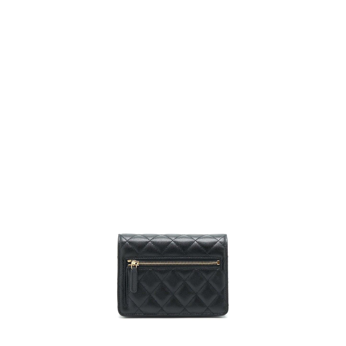 Chanel On Caviar LGHW Black Wallet Case