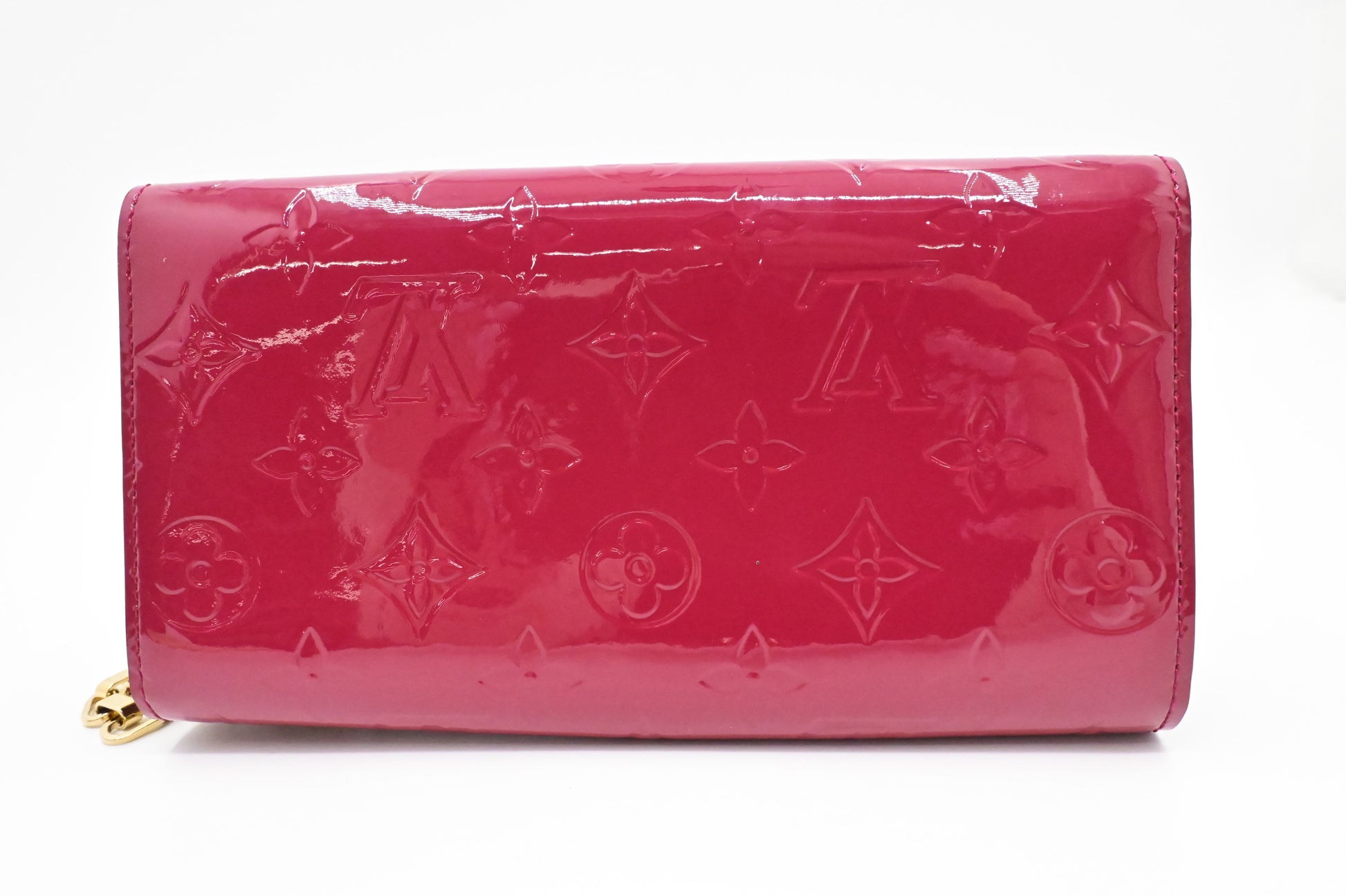 Louis Vuitton on Rose Pop Leather Vernis Wallet Case
