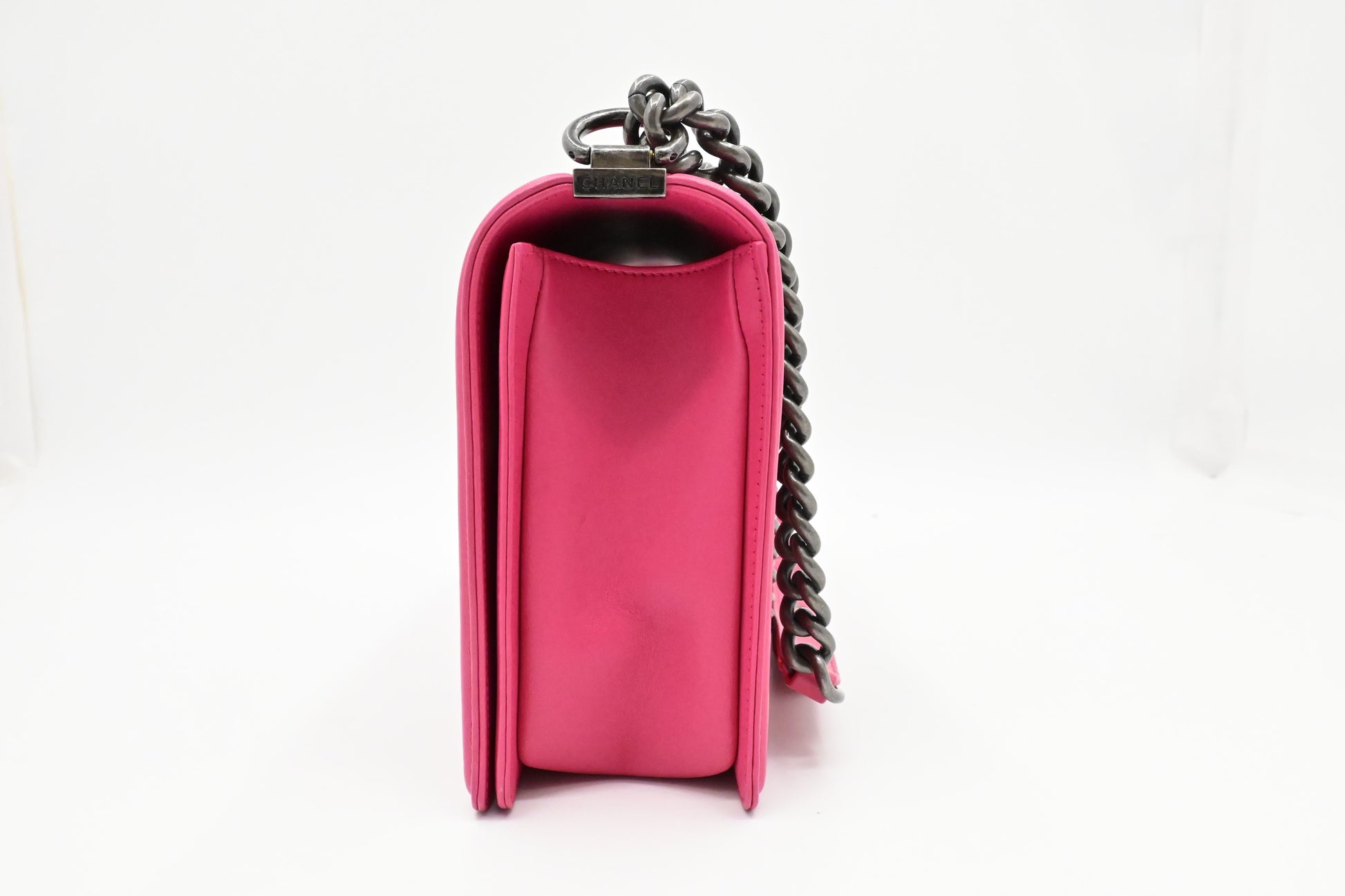 Chanel New Boy Pink Leather Handbag
