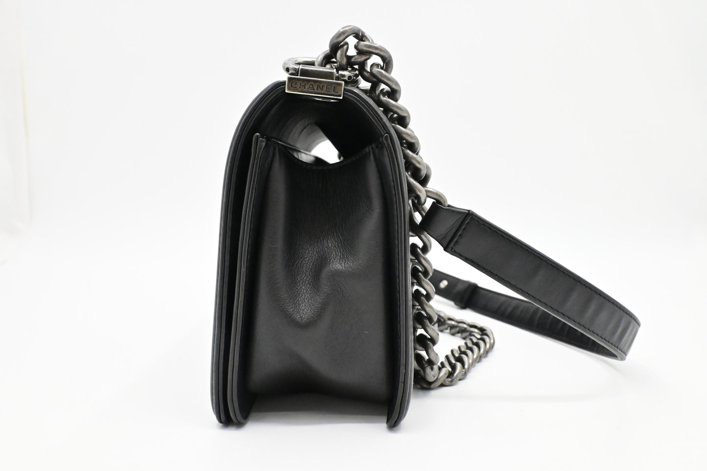 Chanel Old Boy Black Leather Handbag