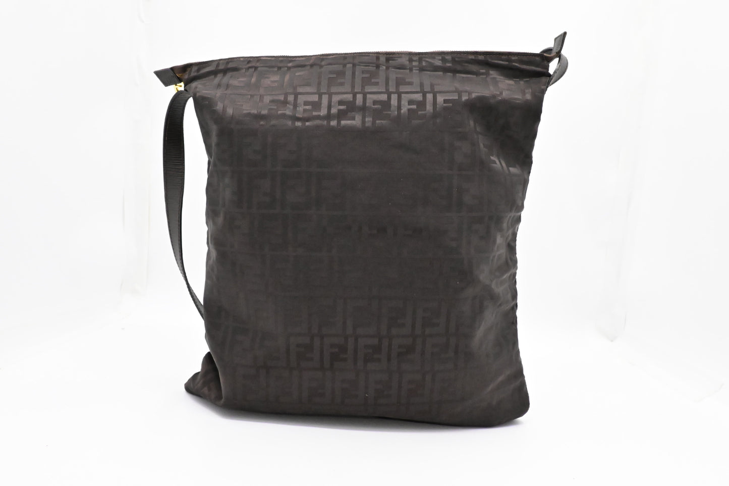 Fendi Crossbody In Ff Nylon Brown Large Crossbody Bag