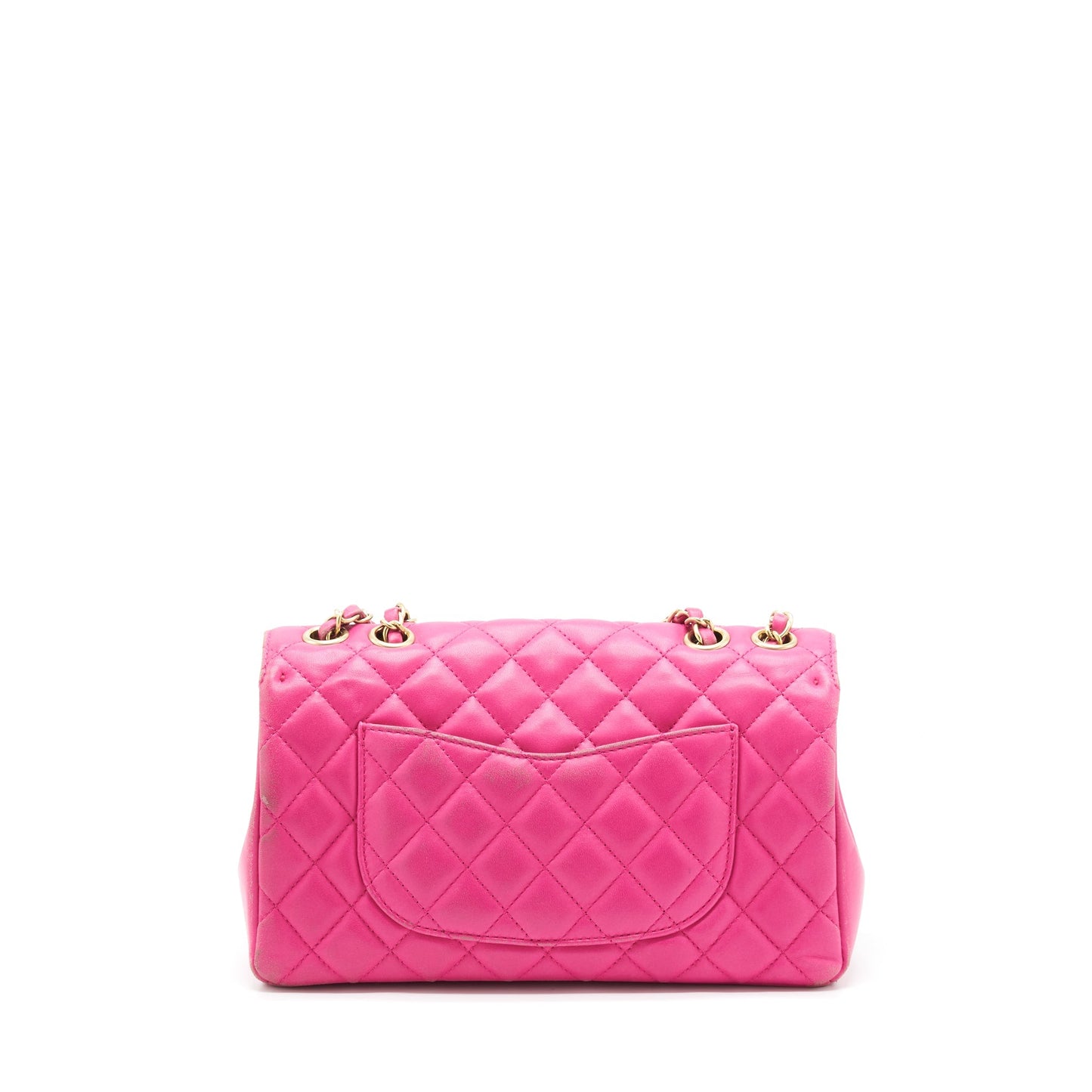 Chanel Quilted Flap Lambskin GHW Pink Shoulder Bag