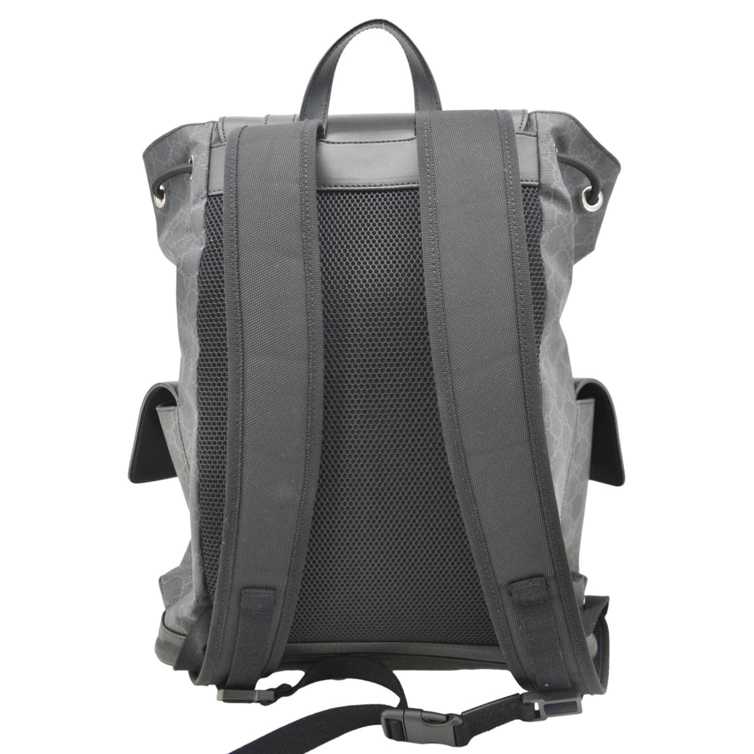 Gucci Supreme Backpack Canvas Black Backpack 495565