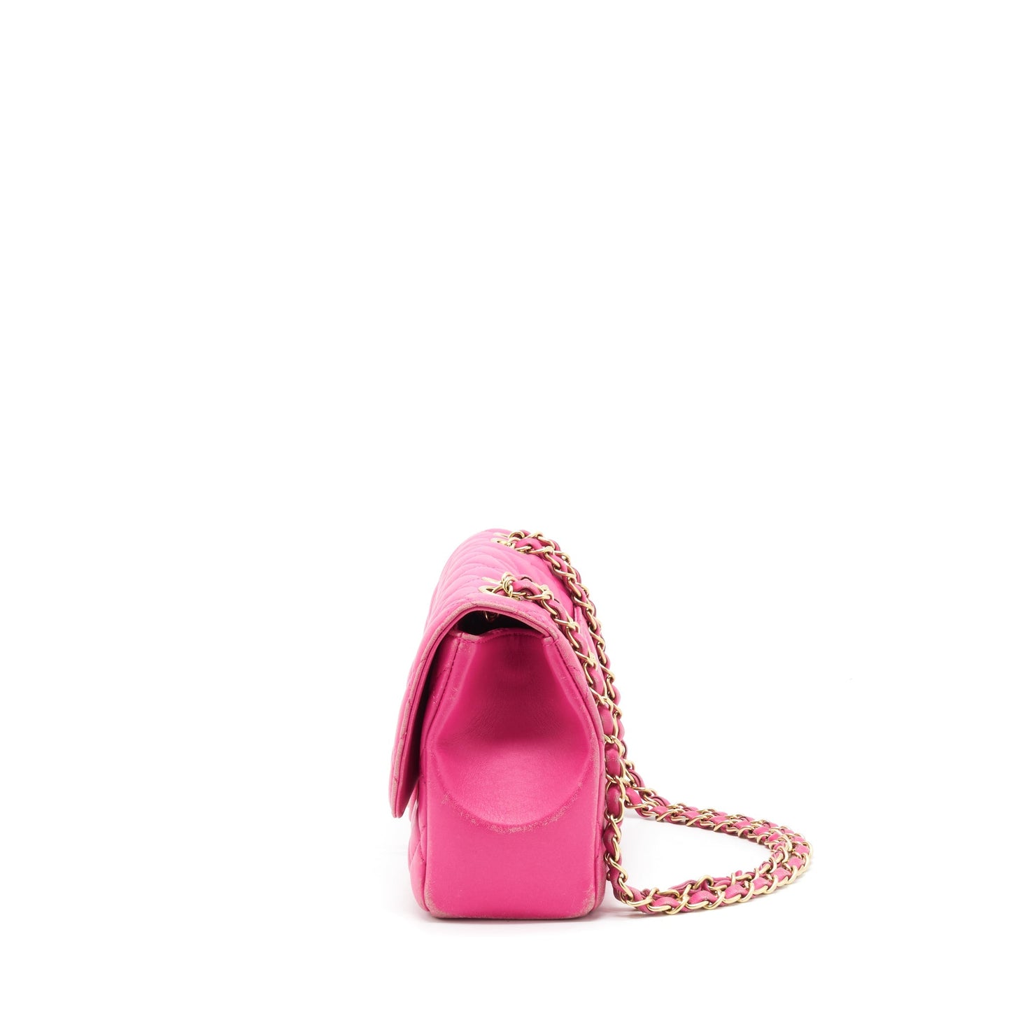 Chanel Quilted Flap Lambskin GHW Pink Shoulder Bag