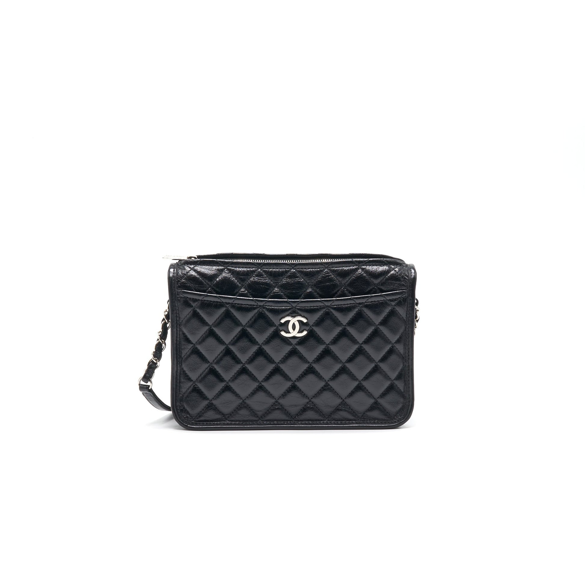 Chanel 18B Calfskin Camera Case Black SHW