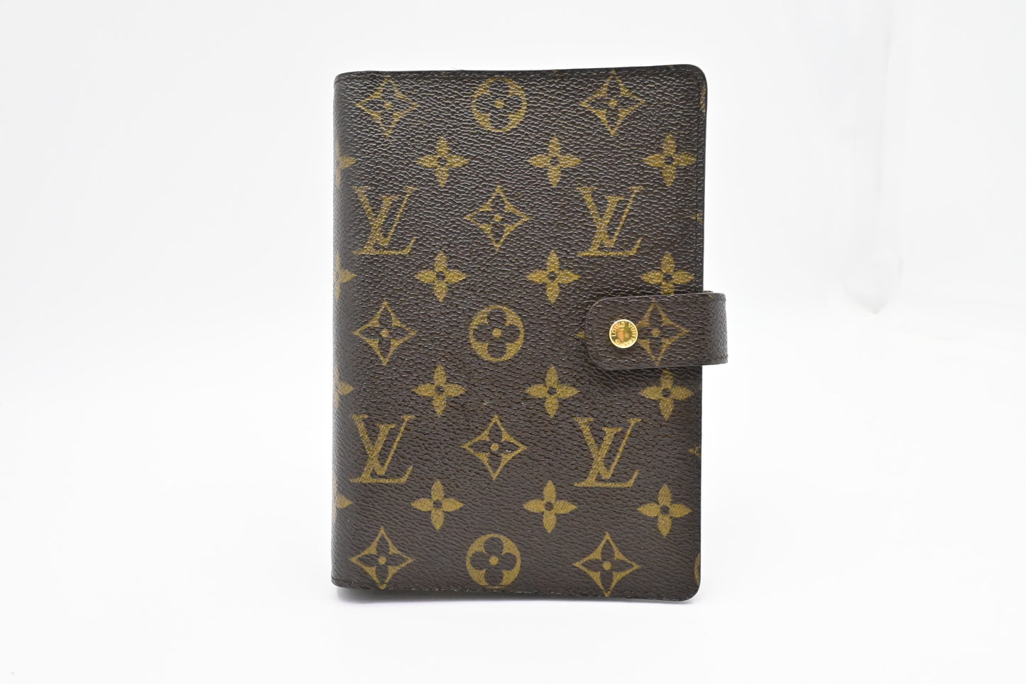 Louis Vuitton Agenda MM Monogram Canvas Handbag Canvas 4