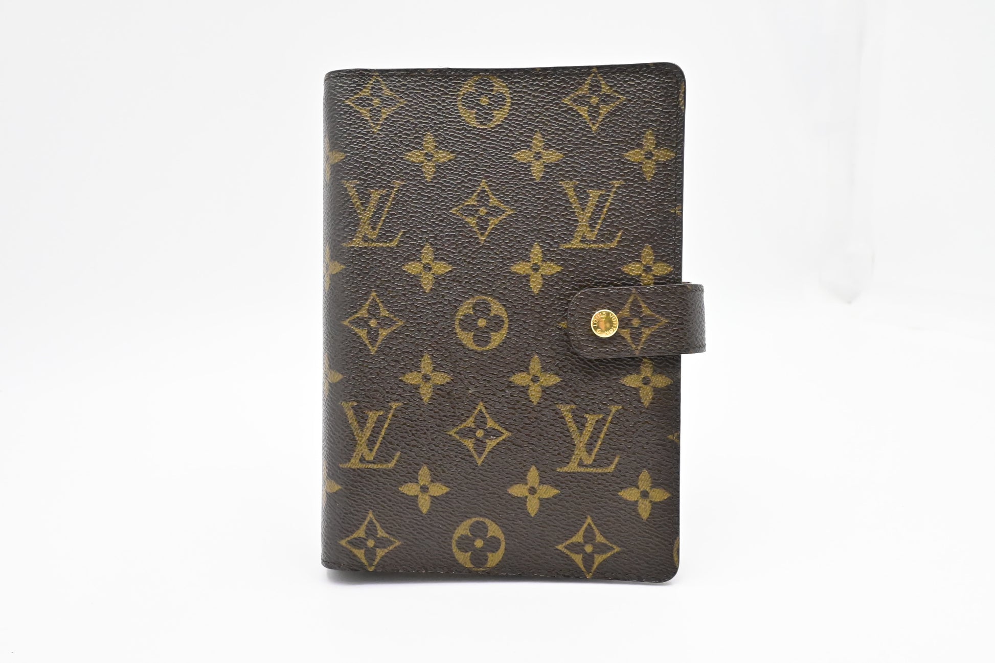Louis Vuitton Agenda MM Monogram Canvas Handbag Canvas 4