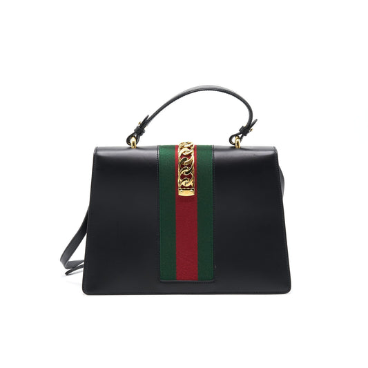 Gucci Sylvie Tote Bag Black Medium