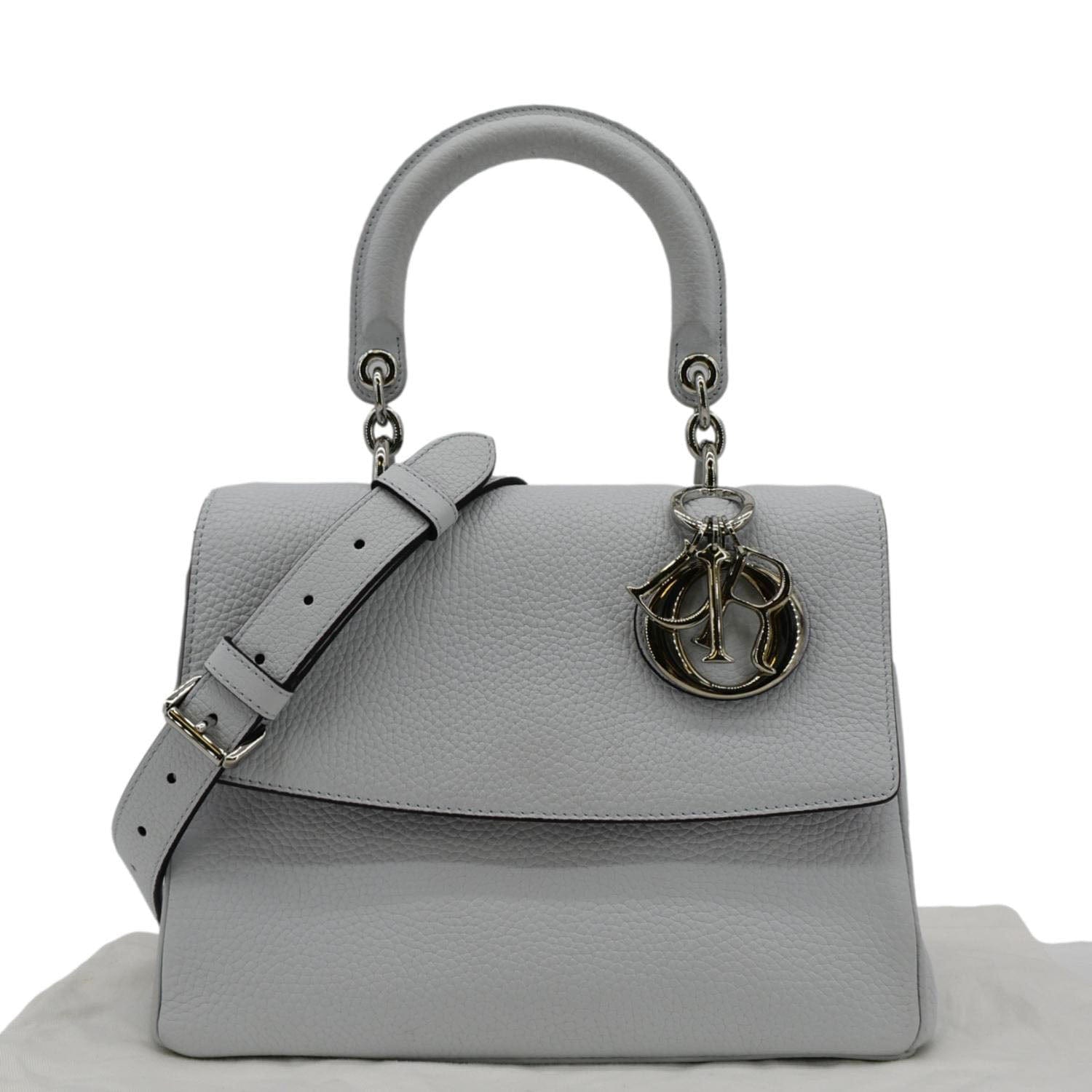 Dior Be Shoulder Bag Grey Leather Gray Small