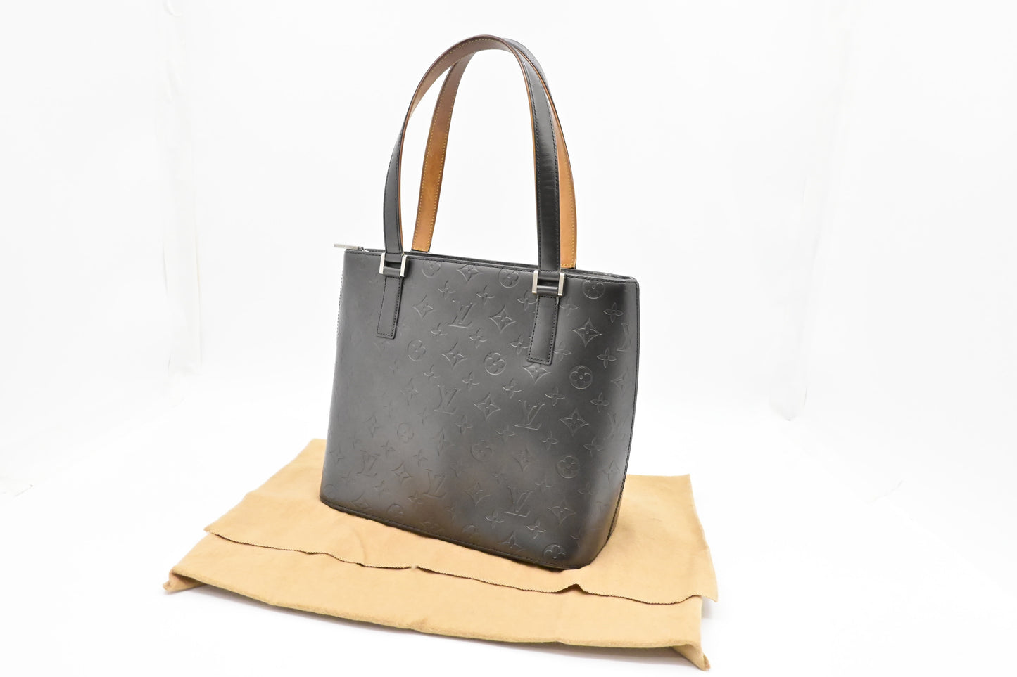 Louis Vuitton Stockton Mat Gray Canvas Handbag