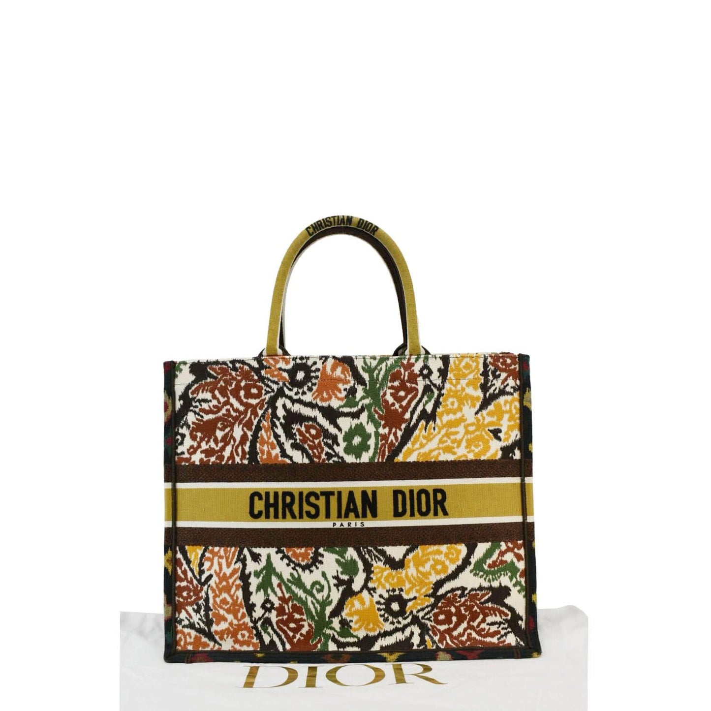 Dior Book Paisley Tote Bag Multicolor Large Embroidered