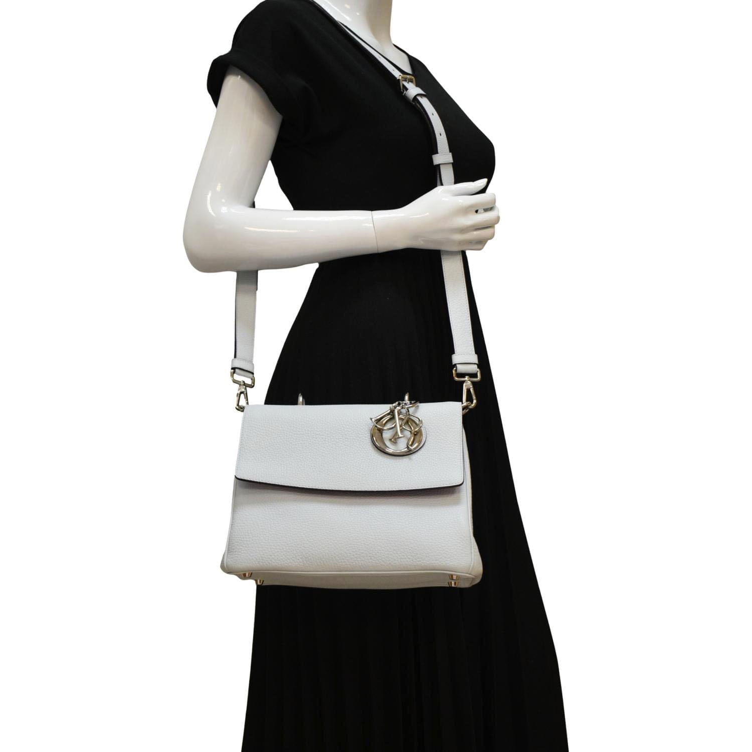Dior Be Shoulder Bag Grey Leather Small