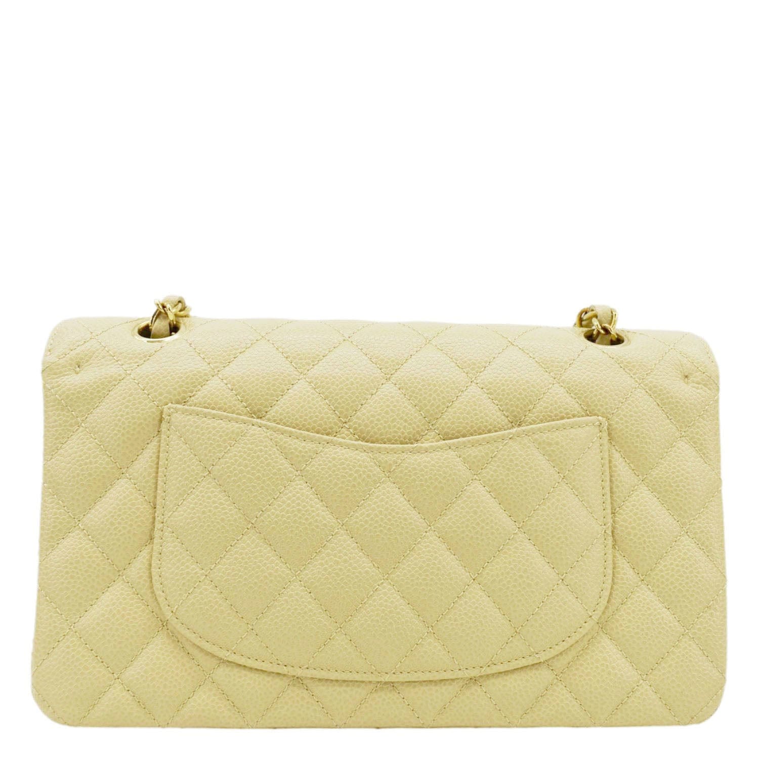 Chanel Classic Double Flap Quilted Caviar Leather Travel Bag