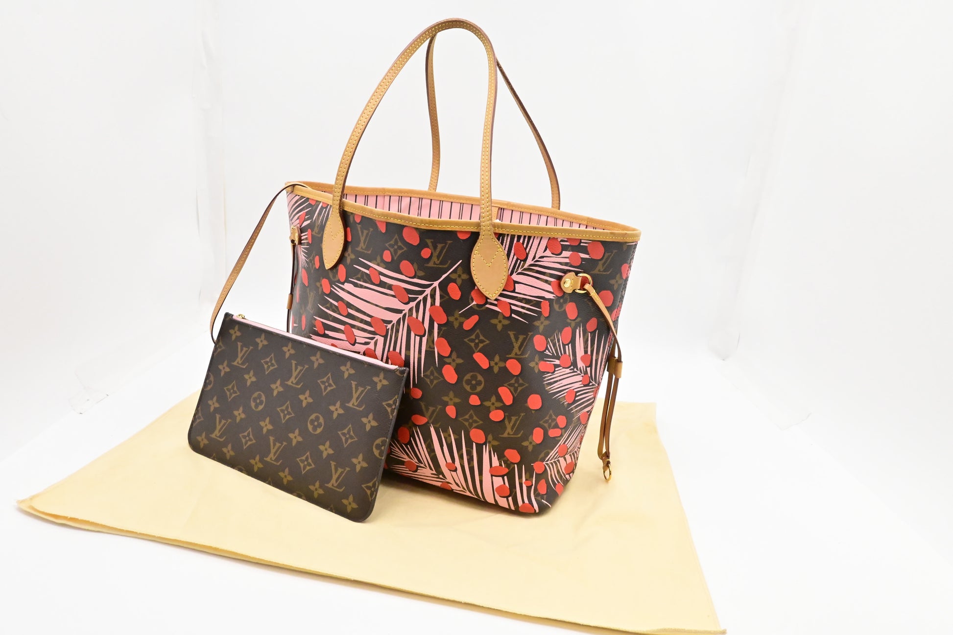 Louis Vuitton Neverfull MM Jungle Dots Monogram Canvas Tote Bag