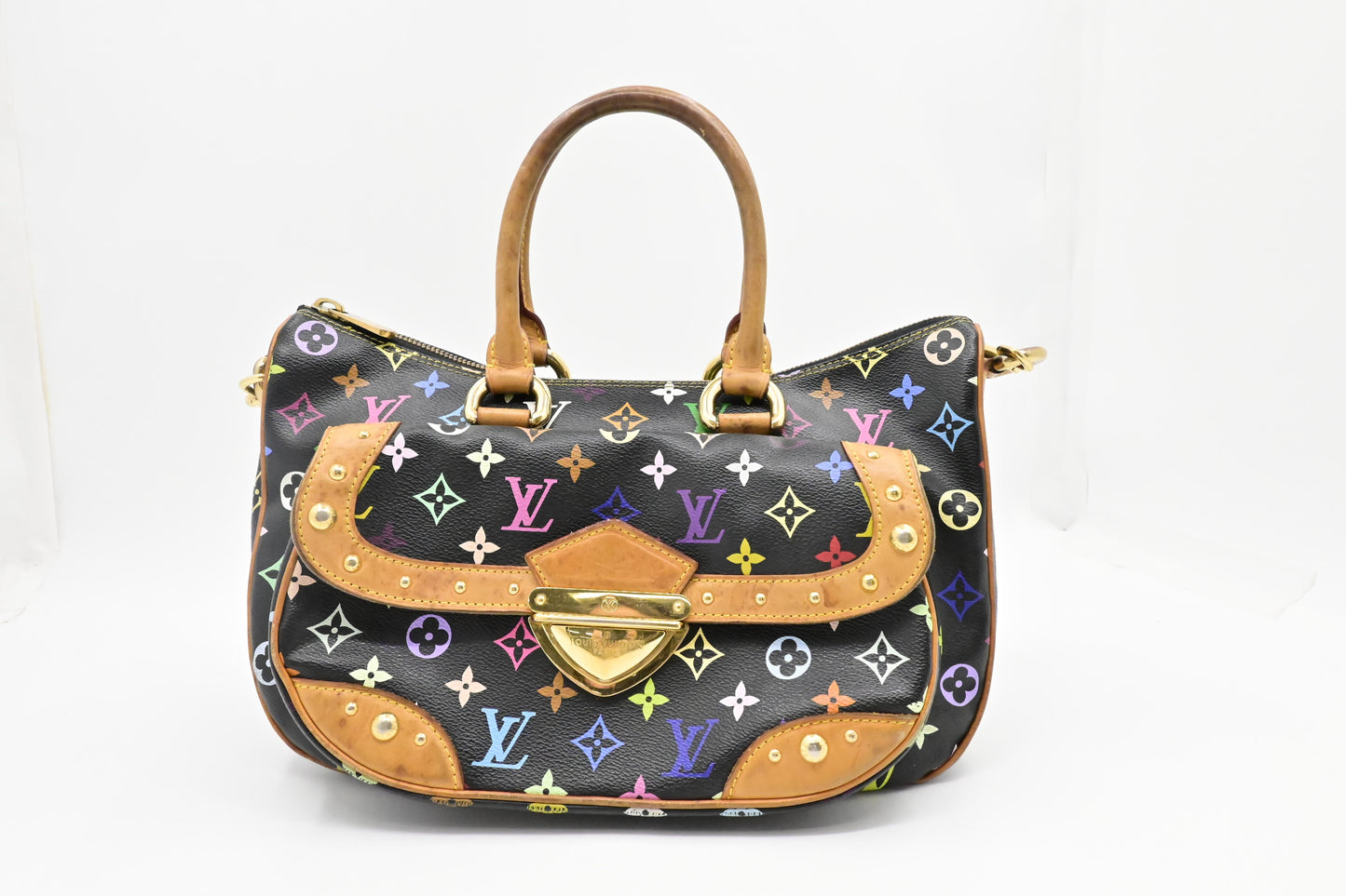 Louis Vuitton Rita Monogram Multicolor Black Canvas Handbag