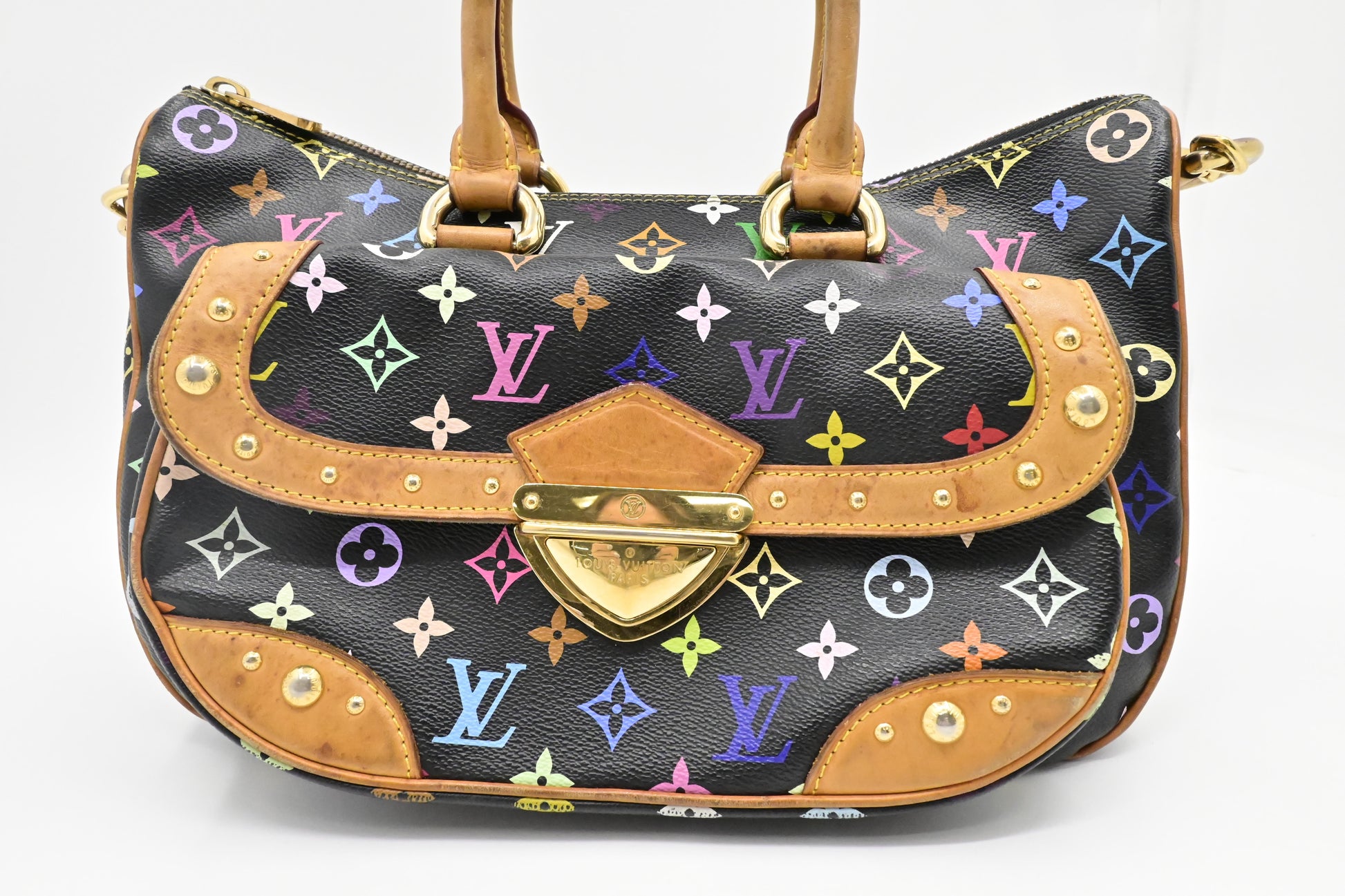 Louis Vuitton Rita Monogram Multicolor Black Canvas Handbag