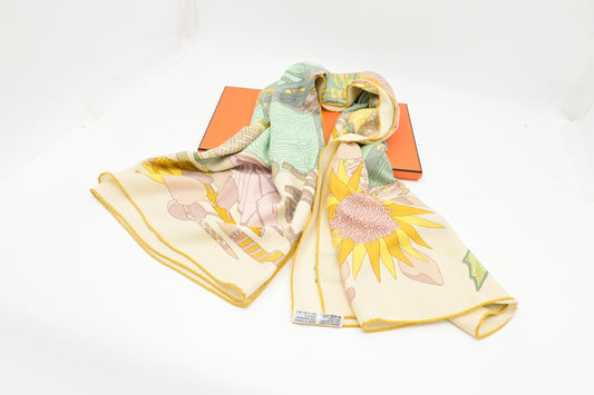 Hermes 'Les Tresors D'Un Artiste' Carre In Cashmere Travel Bag