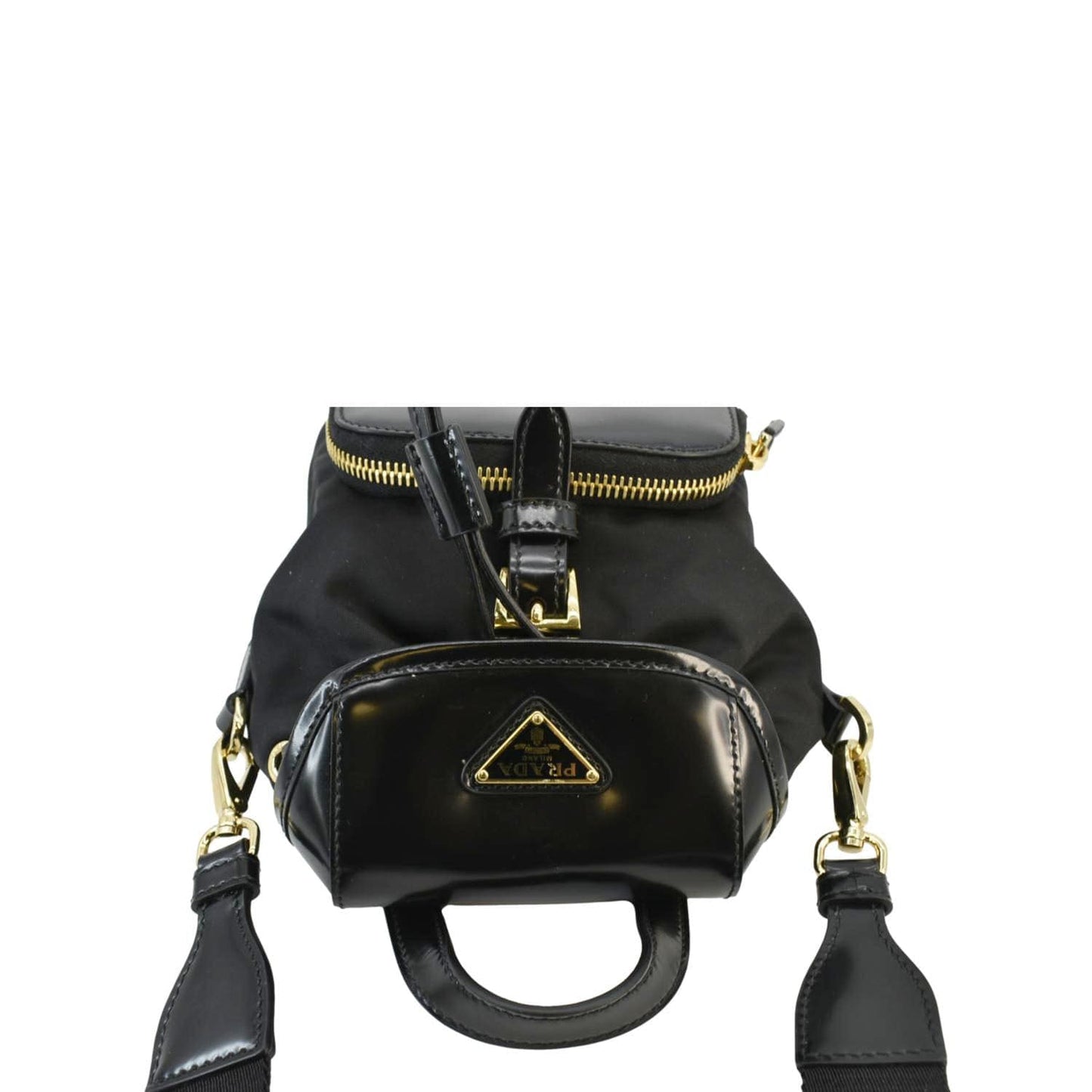 Re Brushed Crossbody Backpack Handbag Leather Nylon Crossbody Bag