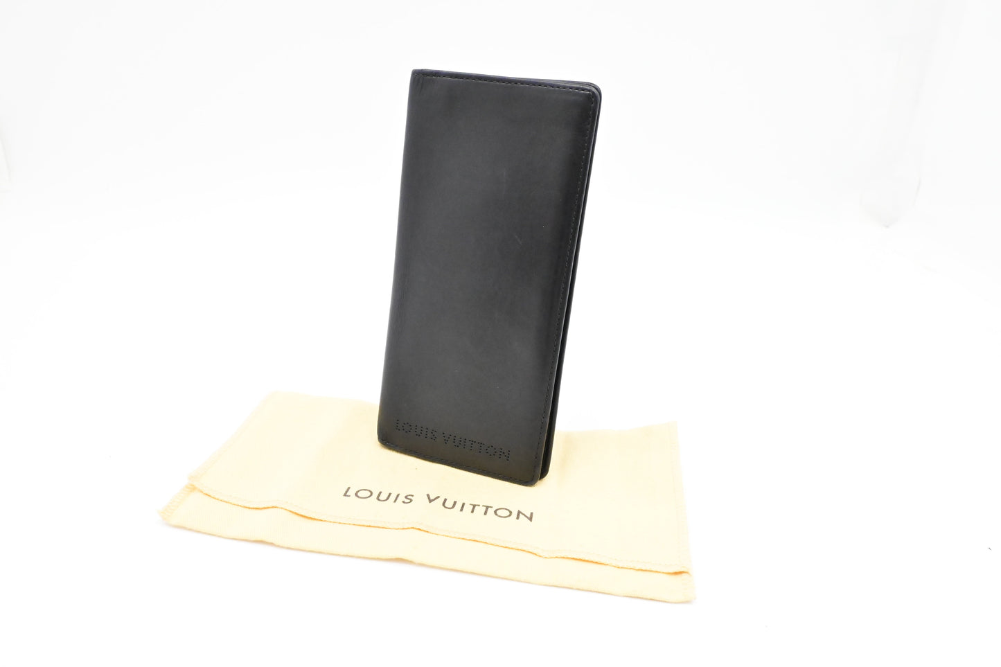 Louis Vuitton Brazza Perforated Monogram Canvas Leather Black Wallet Case