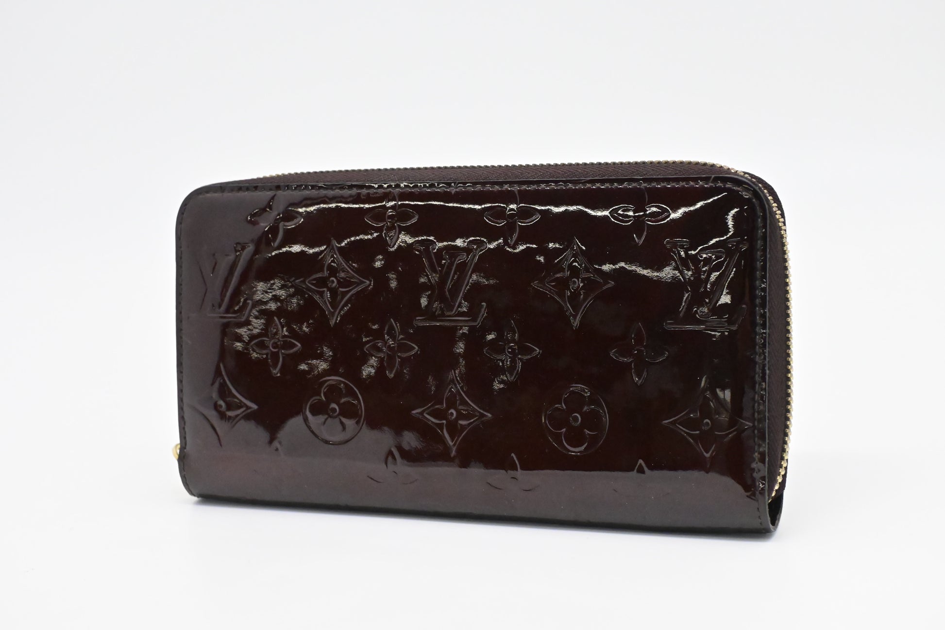 Louis Vuitton Long Zippy Amarante Vernis Leather Wallet Case Vernis Leather