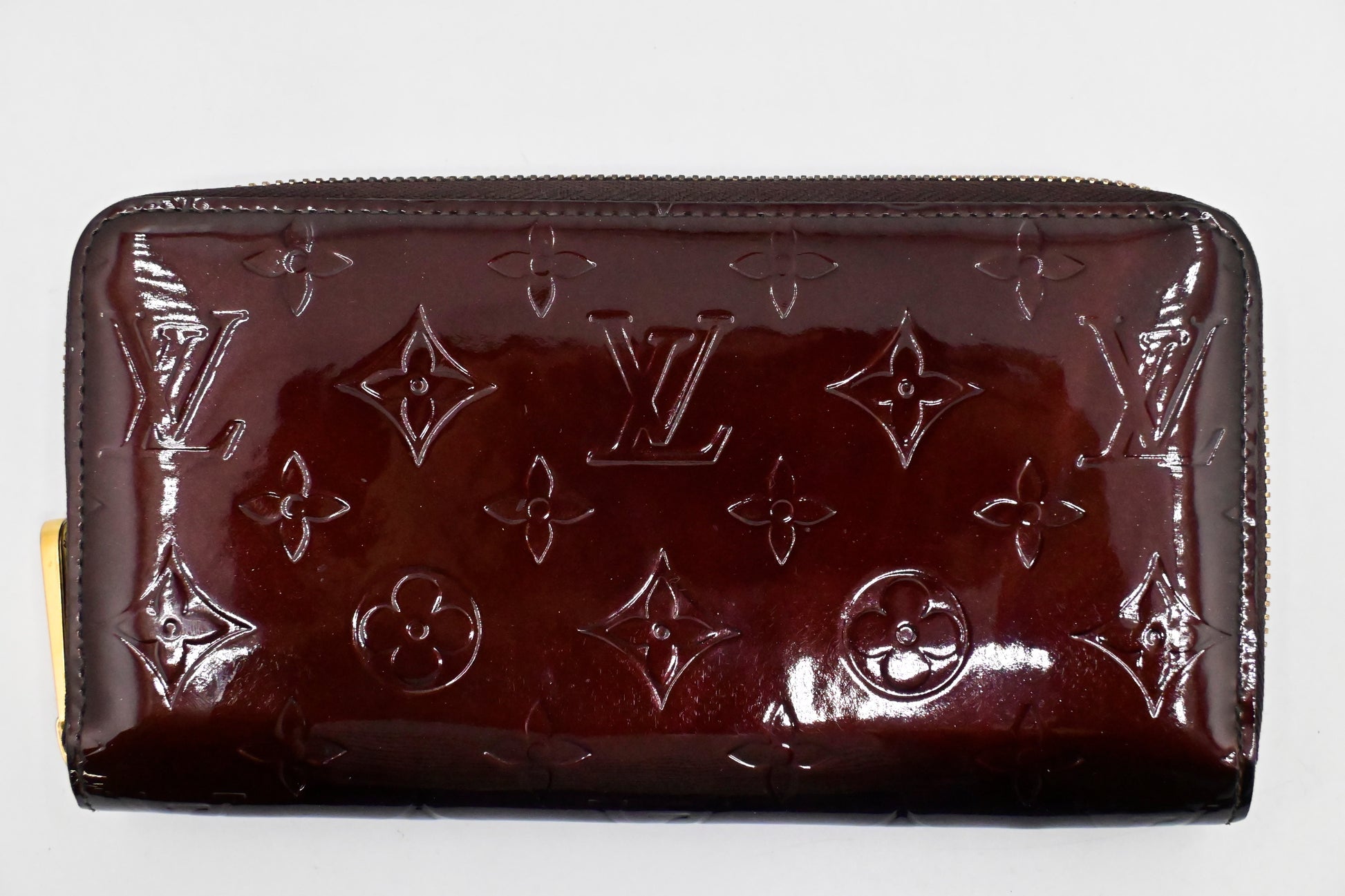 Louis Vuitton Long Zippy Amarante Vernis Leather Wallet Case Vernis Leather