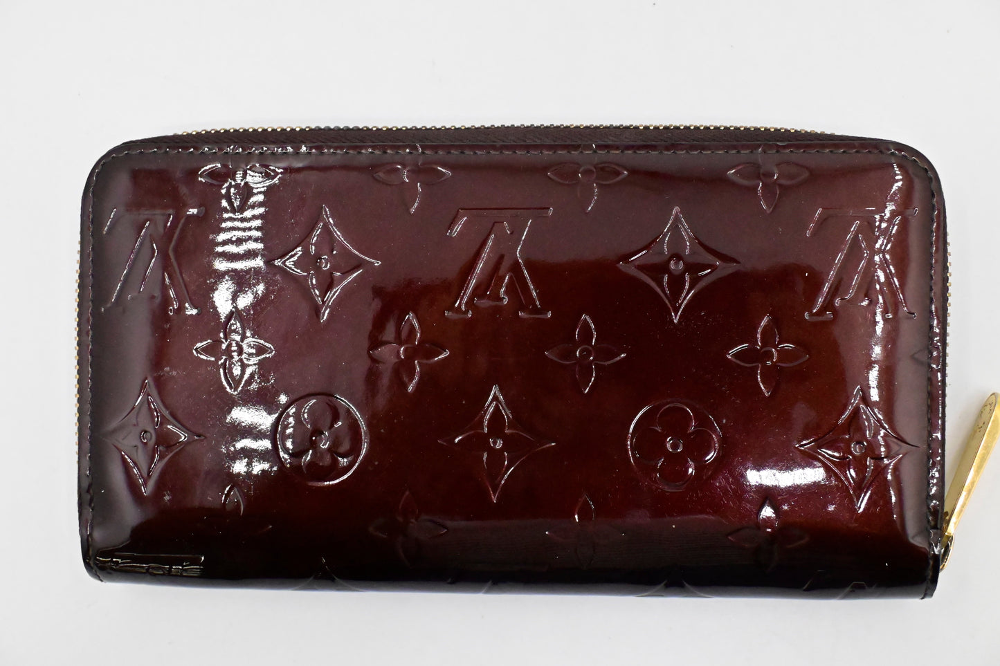 Louis Vuitton Long Zippy Amarante Vernis Leather Wallet Case Vernis Leather