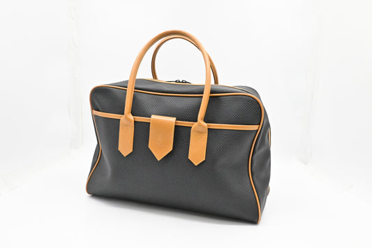 YSL Saint Laurent Boston Bag In Coated Canvas Black Travel Bag